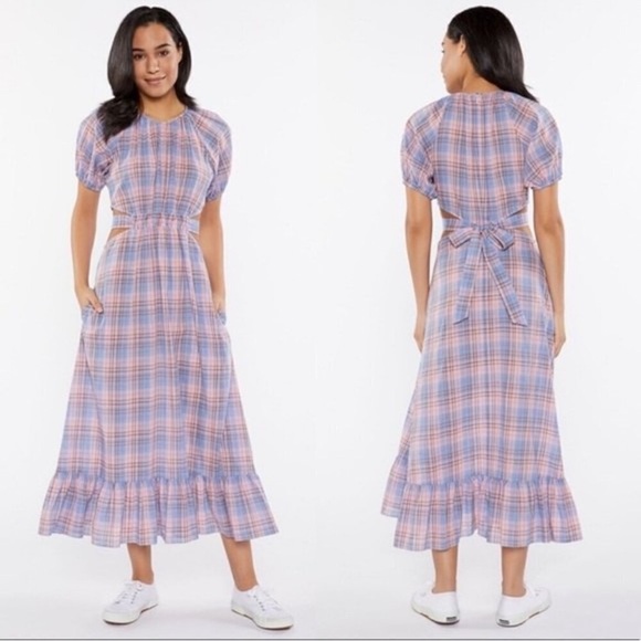 Likely Dresses & Skirts - LIKELY - Payson Side Cutout Plaid Midi Dress In Lilac
Sachet - Size 10 - NWT